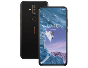 The X71 is the first in the Nokia family to have a hole-punch display. There is a bezel-less design is a tiny bottom chin and a small circular cutout on the top left for the single front camera. It is a 6.39-inch Full-HD+ PureDisplay with 19.3:9 aspect ratio a 93% screen-to-body ratio.